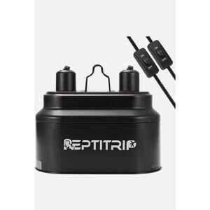 Reptitrio Double Dome Reptile Lamp Fixture Dual Bulb Heat Light 320W NIB